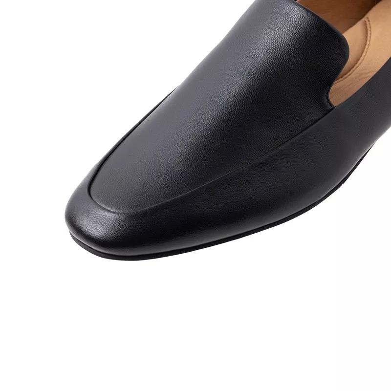 复古高端羊皮乐福鞋,高端轻奢休闲时尚新款英伦乐福鞋