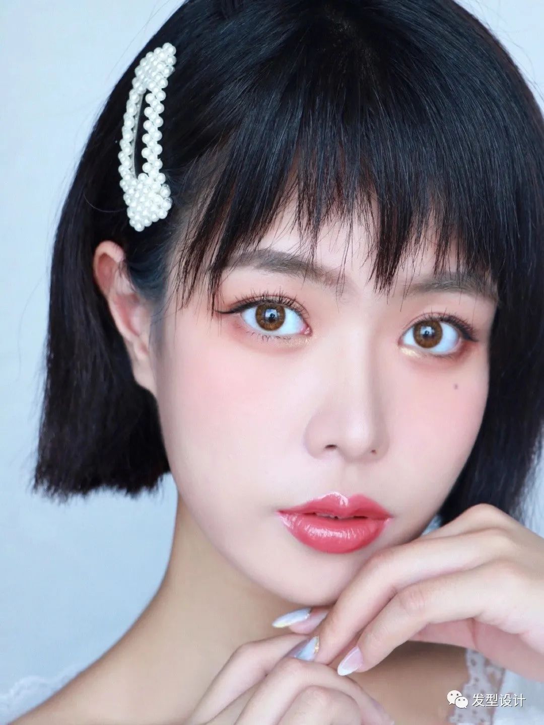 八大网红刘海短发,无刘海短发发型女