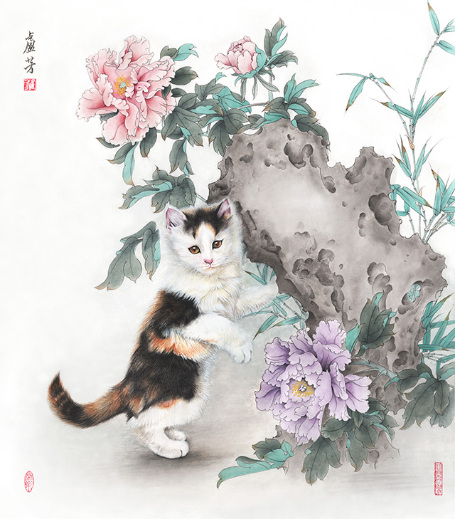 水仙花国画花鸟画图片欣赏,中国画花鸟画背景图片大全