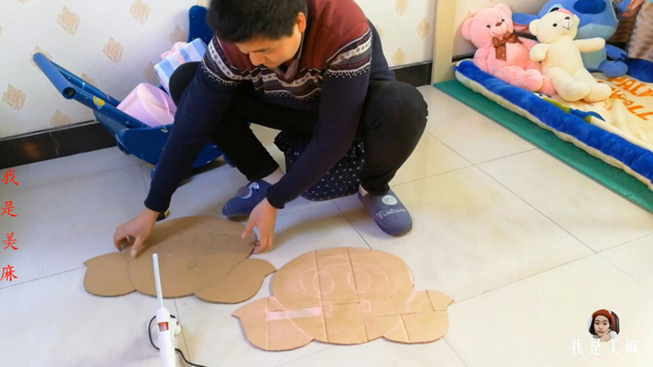 自制宝宝篮球架的制作过程,儿童纸板篮球架手工制作方法