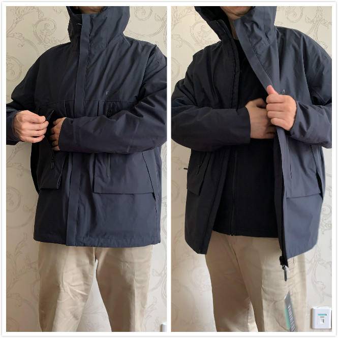 机能风冲锋衣探路者,探路者都市灰冲锋衣