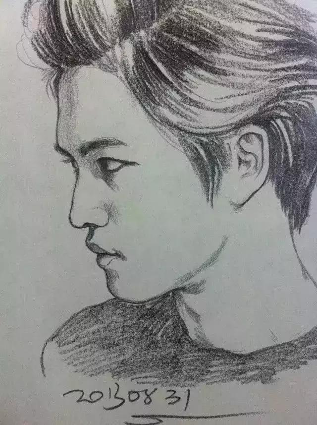 速写看一眼画一笔,用速写的方法画肖像画