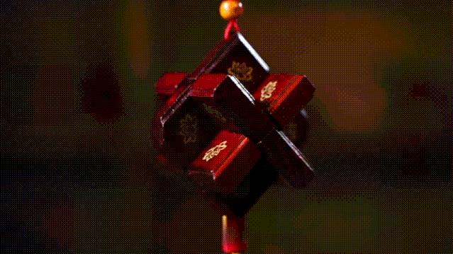 铁环心形鲁班锁八件套,圣匠鲁班锁12根的装法