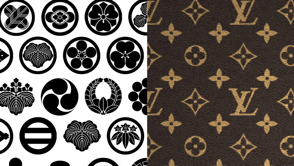 lv路易威登标志性图案,lv路易威登经典三花logo黑色