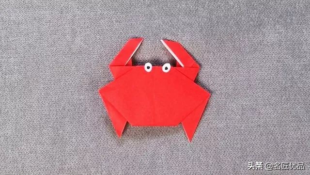 跟宝贝一起完成小螃蟹手工制作,手工制作幼儿园简单手工螃蟹