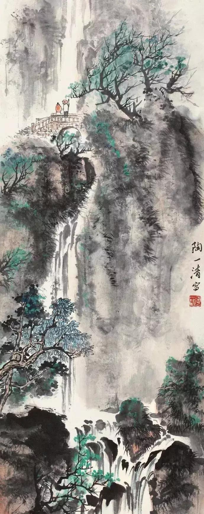 一组高清唯美的山水画收藏欣赏,美国大都会收藏明清山水画欣赏