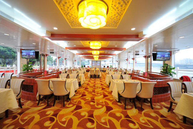 广州珠江夜游夜茶,广州夜游珠江船上美食