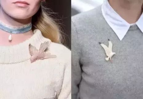 冬季胸针怎么戴,胸针百搭用法图解图片大全
