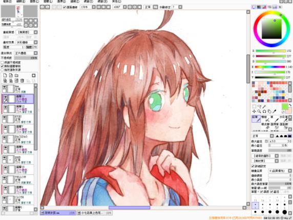 sai水彩画的完整步骤,sai画水彩场景怎么画