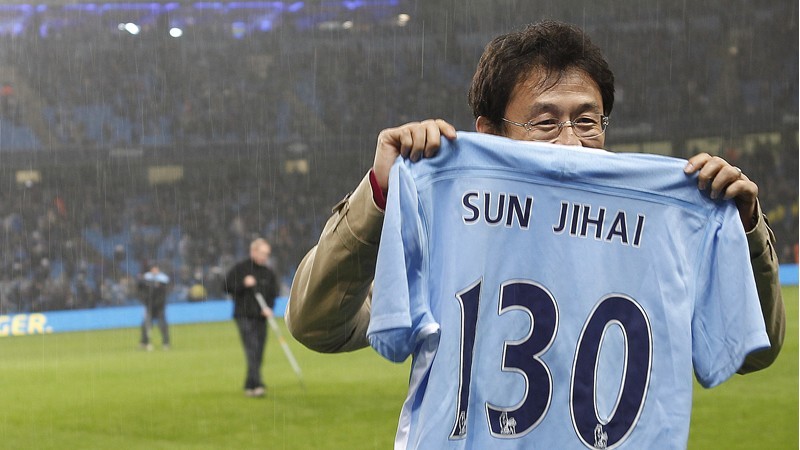 英超第一名球员,孙继海曼城的11粒进球
