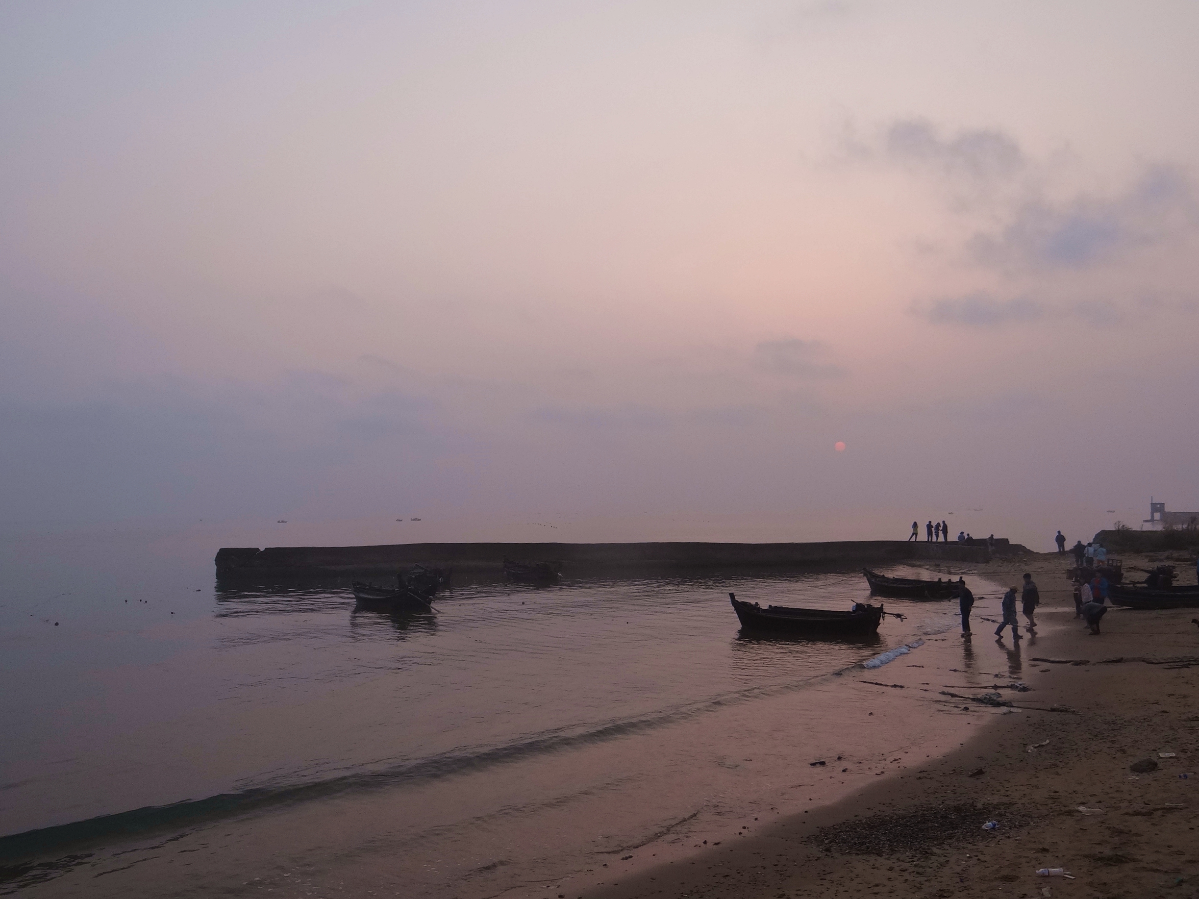 青岛鳌山湾日出,青岛蓝谷滨海公园日出