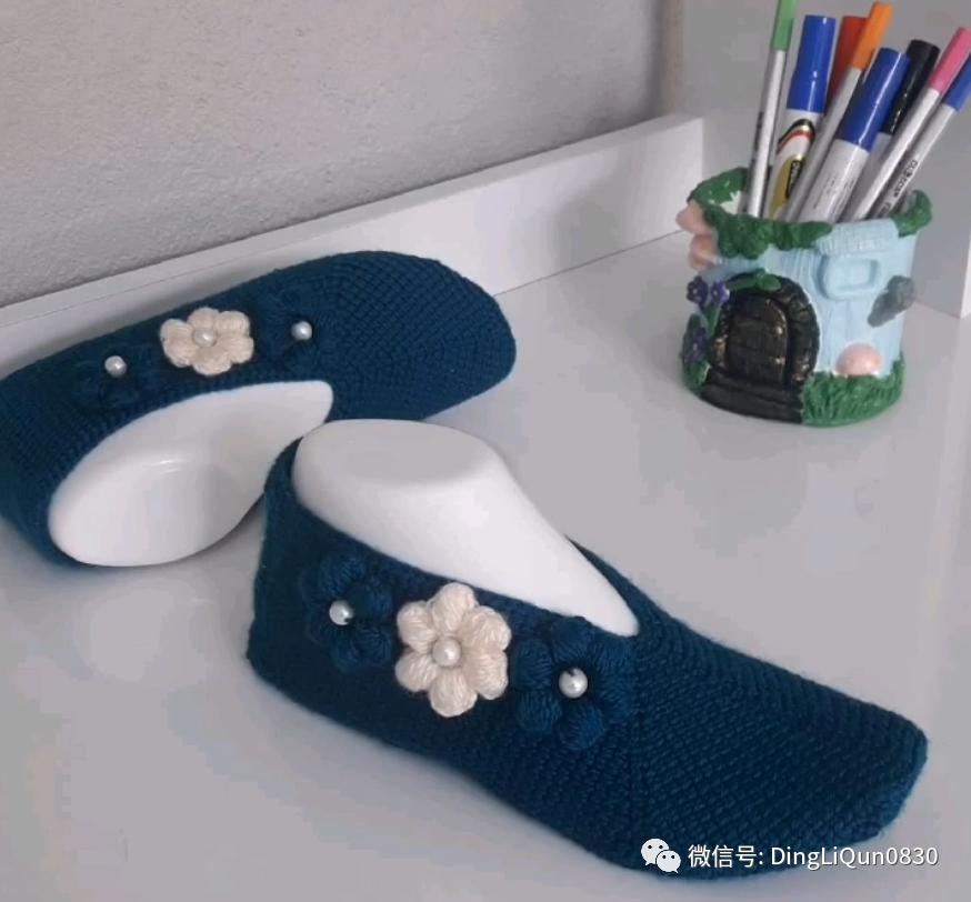 波西米亚风手工编织鞋子,针织作品50款