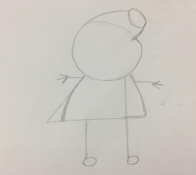 用小猪佩奇画0到9,10秒学会画小猪佩奇