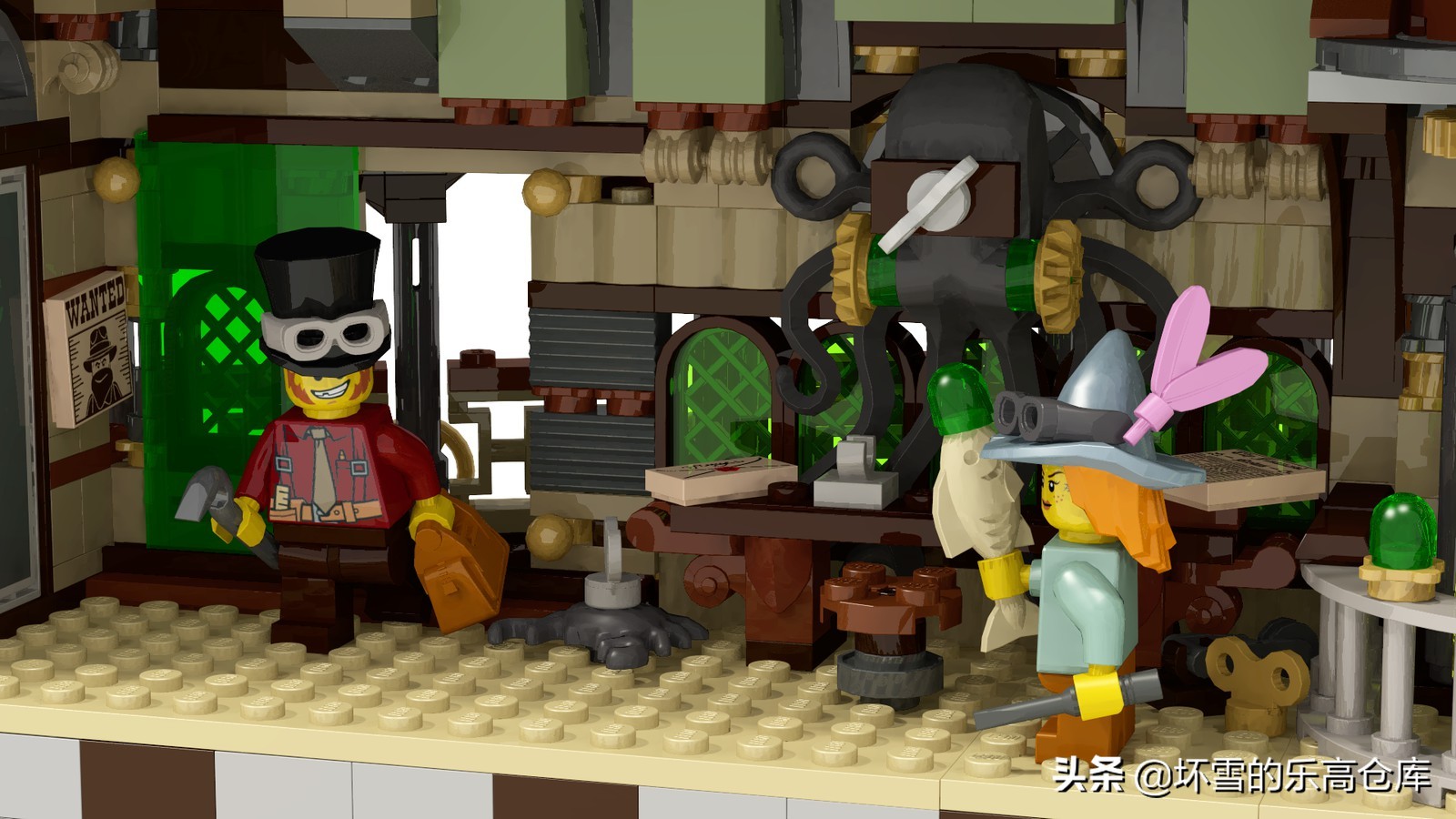 乐高搭建各个城市的地标建筑,用老乐高建造城市