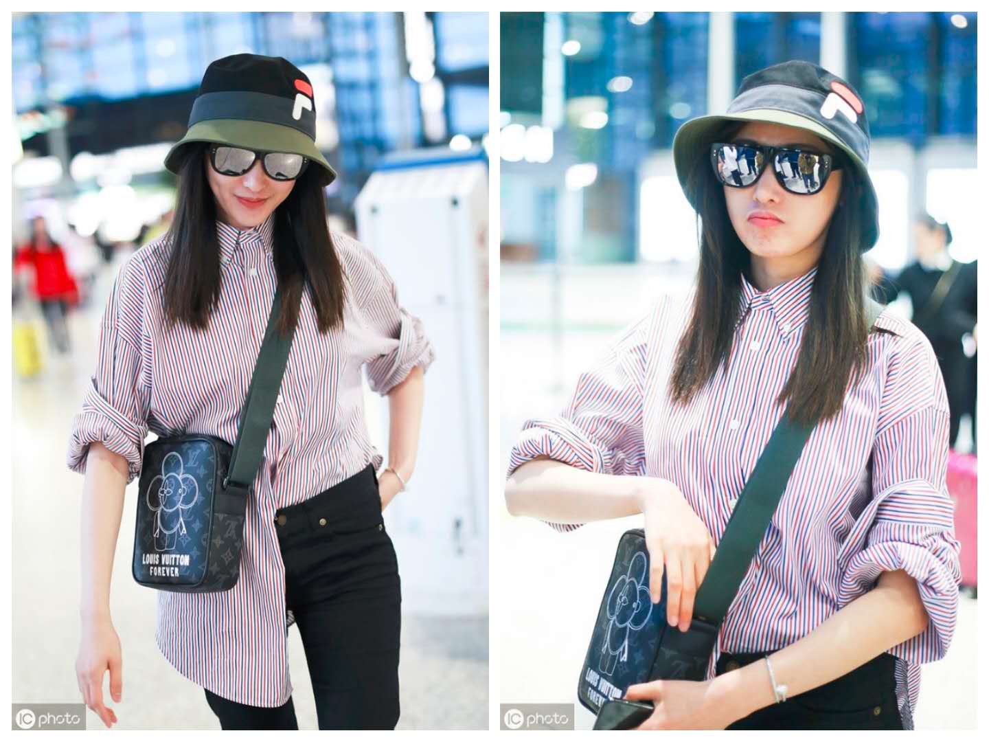 热巴同款防晒,热巴戴渔夫帽