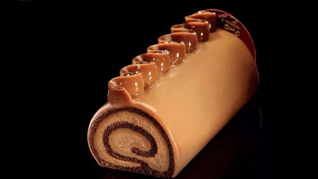 盐之花琉璃蛋糕卷，这质感真的精致如琥珀...（内附配方）