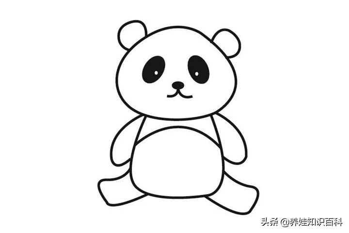 熊猫怎么画最简单儿童,熊猫怎么画超级简单一学就会