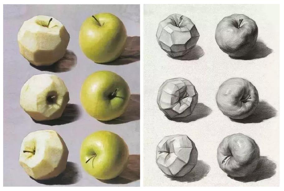 简单的以假乱真苹果怎么画,怎样画苹果简单好看