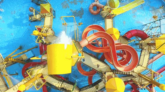 郑州方特水上乐园激流勇进,郑州方特水上乐园冲浪第一视角