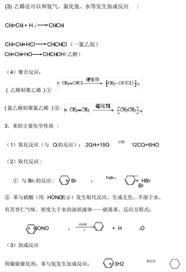 高中化学14种气体制备化学方程式,高中化学必修第二册化学方程式