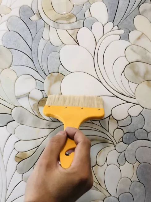 马赛克水刀拼花地面,天津地面马赛克水刀拼花