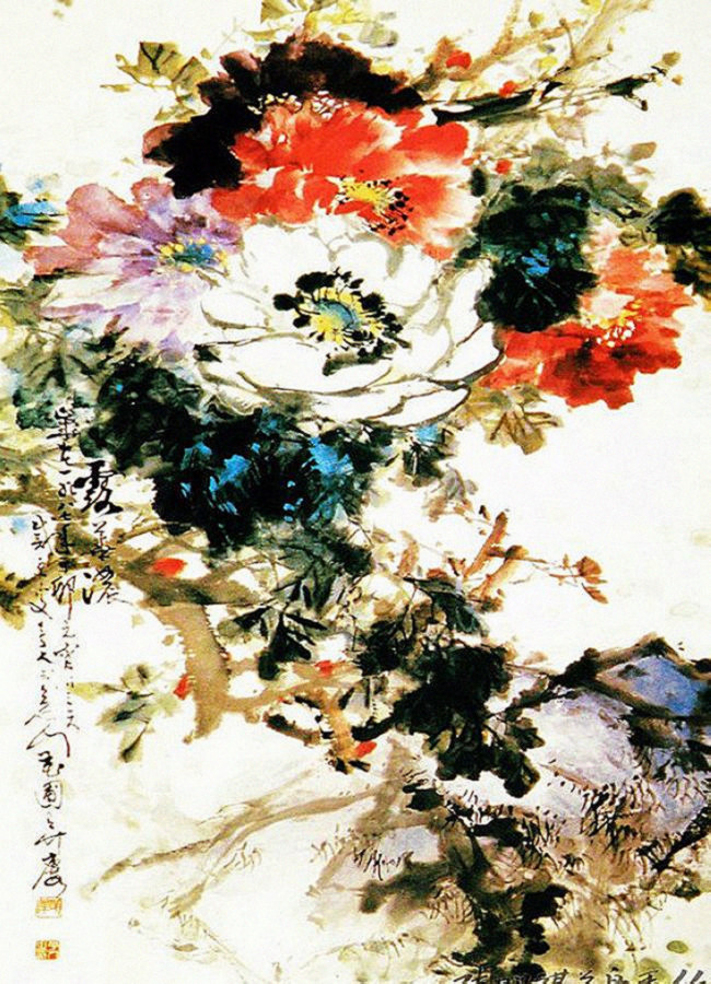 陈明谋国画作品欣赏,繁中手绘