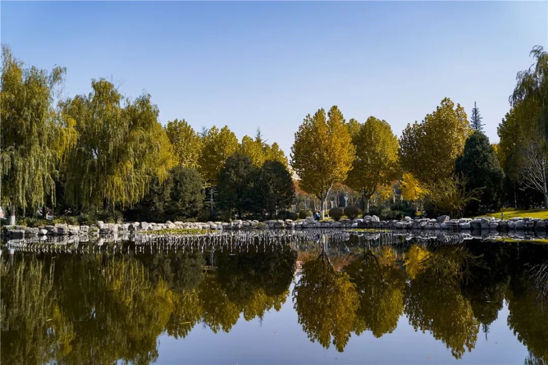 思源学院美景照片,西安思源学院秋景色