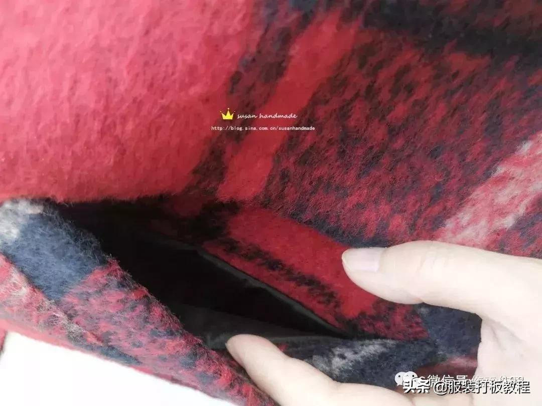 pu拼接呢外套,呢子拼接短款裁剪视频