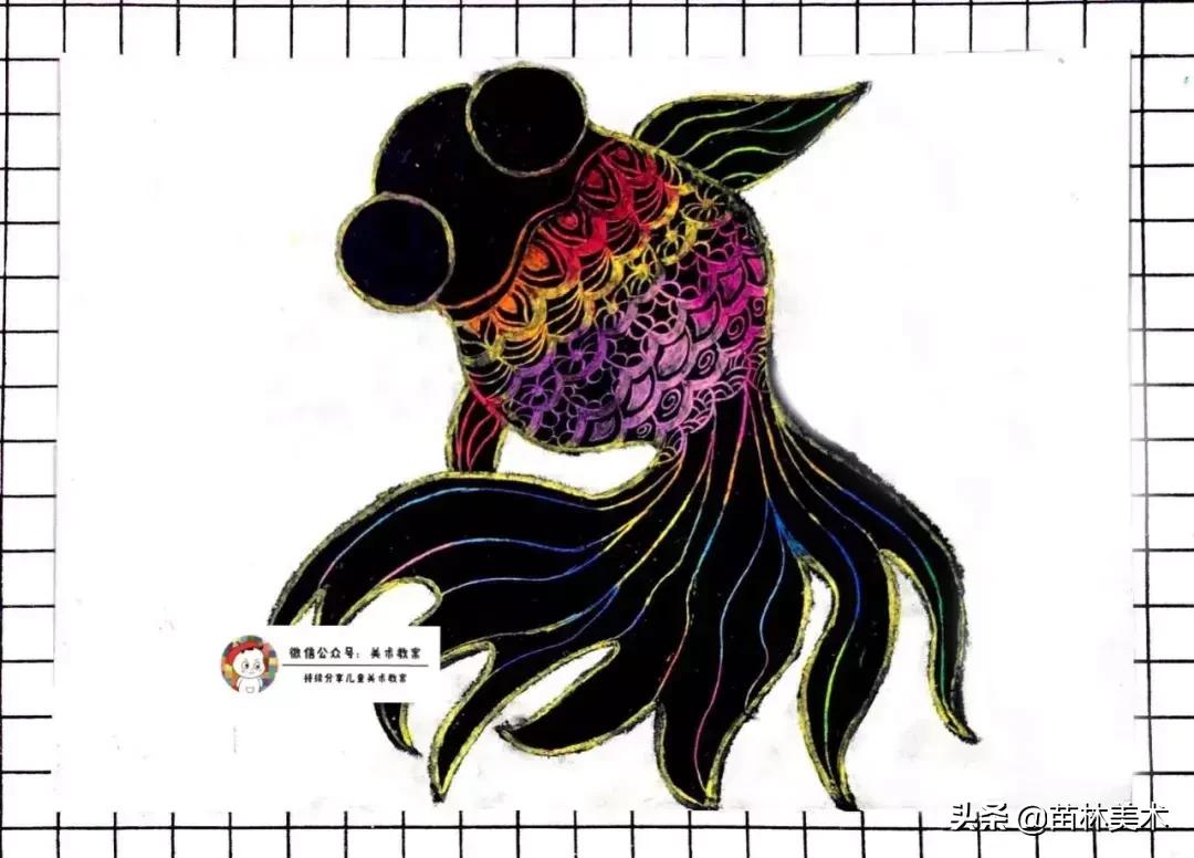 「重彩油画棒课程」七彩魔法鱼