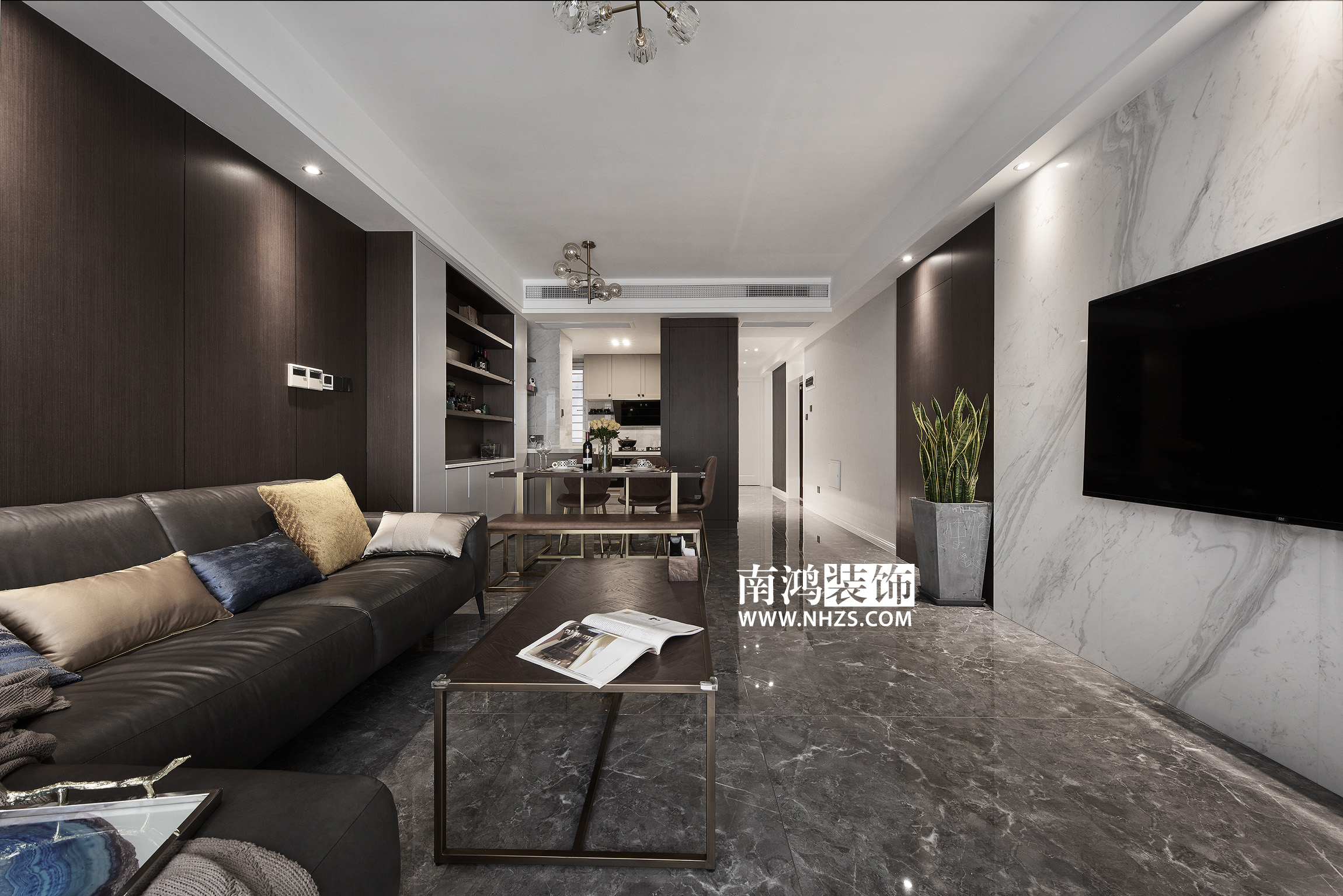 海威国际装修效果图,海威南北通透户型装修效果图三房