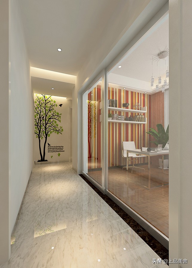 小户型客厅沙发绿色背景效果图,现代简约橙色沙发背景效果图