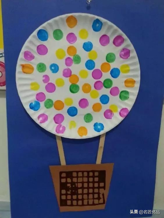 长方形创意纸盘美工作品,纸盘子手工秋天