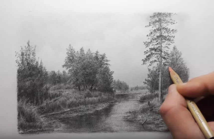 素描风景画基础教学,素描画法风景基础教程