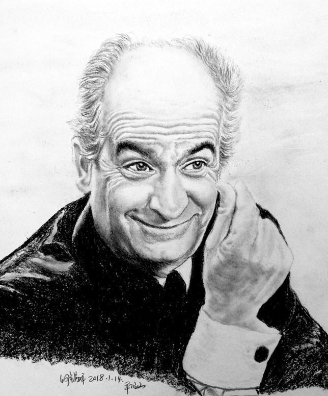 碳铅素描,明星彩铅素描画像图片