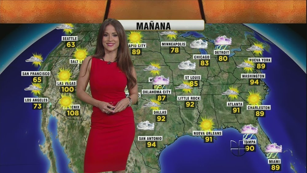 最好看天气预报外国主持人,外国天气预报女主播