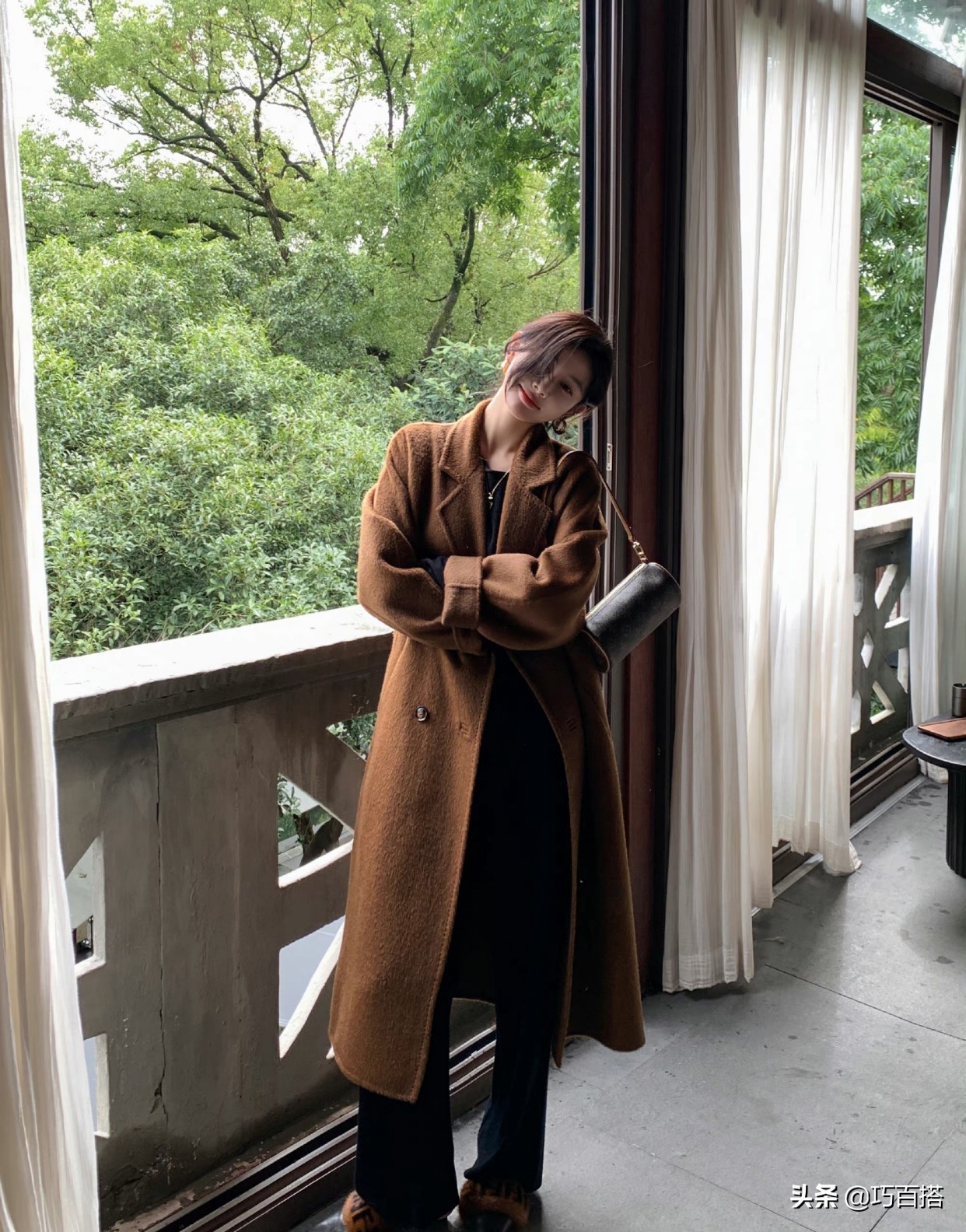 2020冬大气纯色呢大衣女收腰外套,秋冬必备哪种颜色大衣