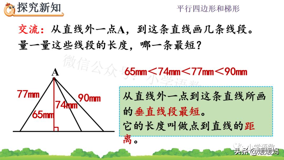 四年级线段射线和直线知识点整理,点到直线的距离四年级上册冀教版