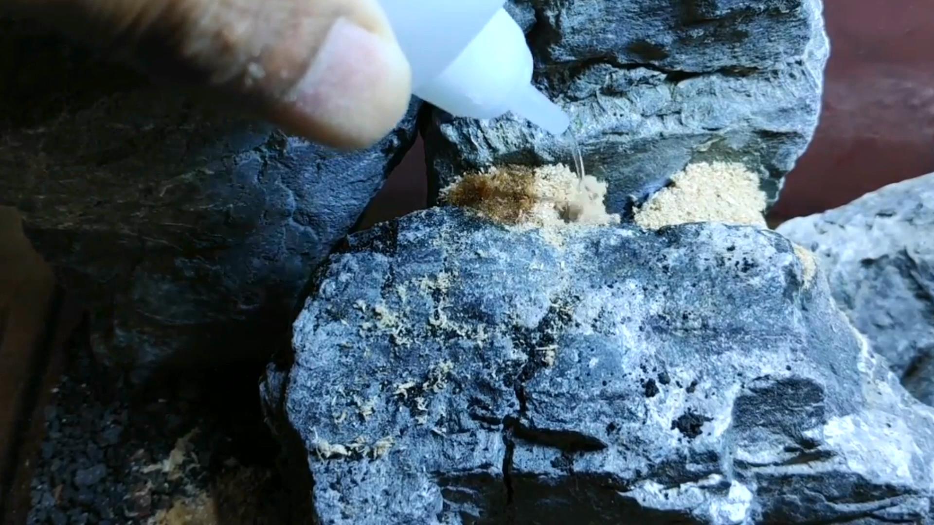 水陆缸石头拼接造景教程,真石头假山拼接造景