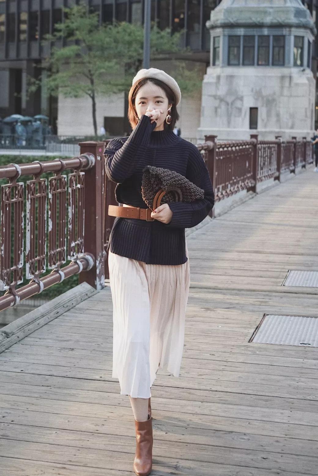 早春风衣穿搭高级感,早春穿搭颜色毛衣外套