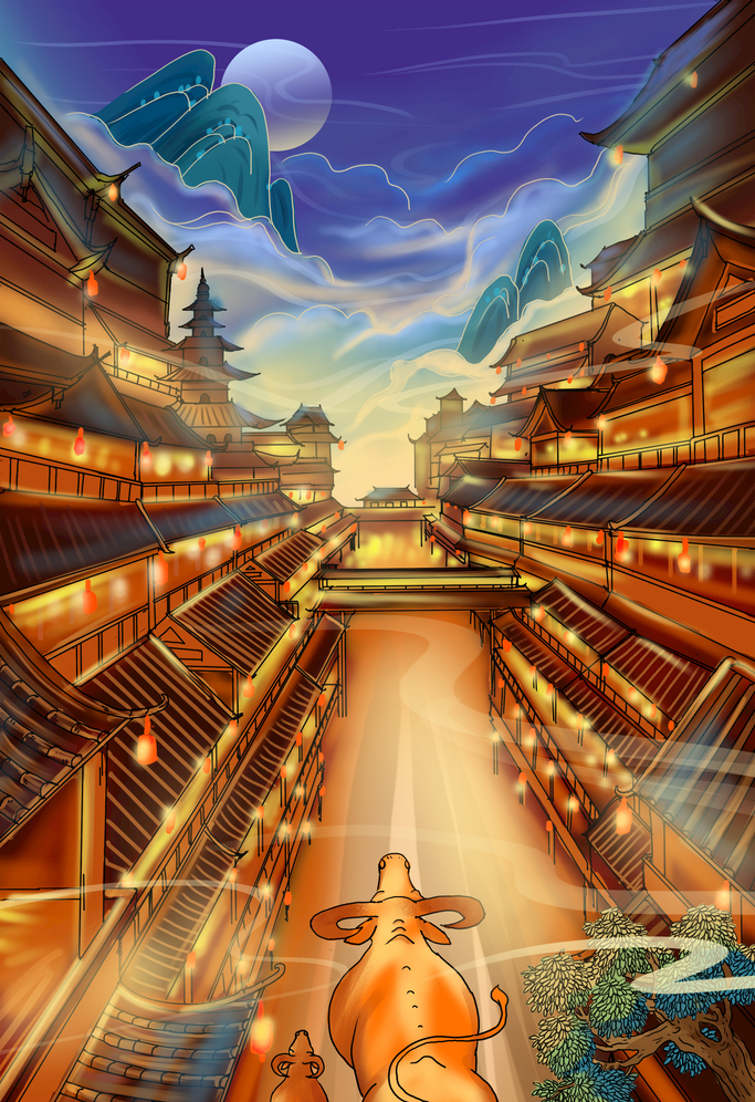 手绘国潮壁纸1920*1080,国潮壁纸图片保存