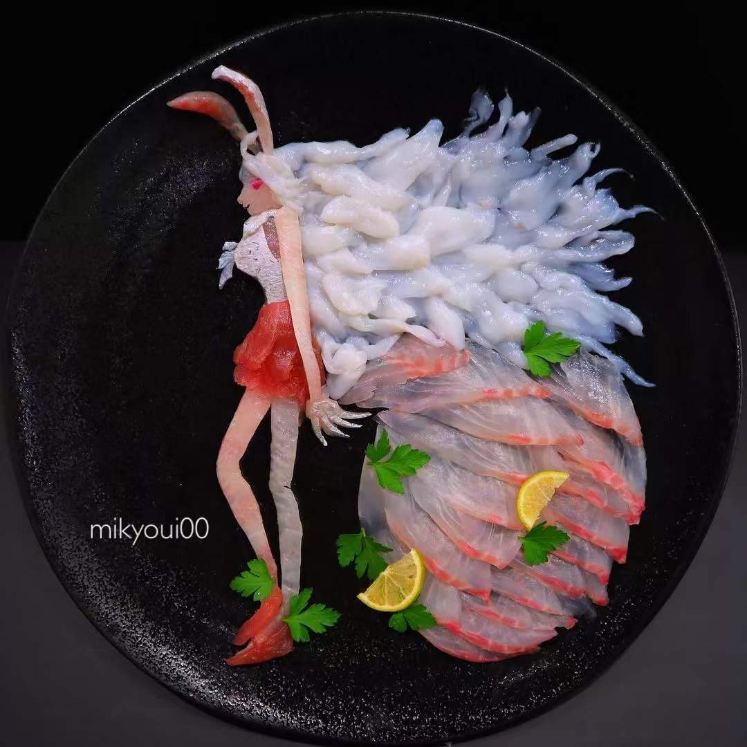 澳龙刺身摆盘制作视频,刺身制作视频创意摆盘