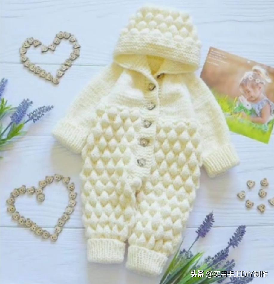 叶子针织宝宝连体衣裤教程 (连体婴儿裤子针织教程)