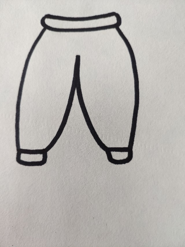 如何画短裤的简笔画步骤,短裤短袖简笔画