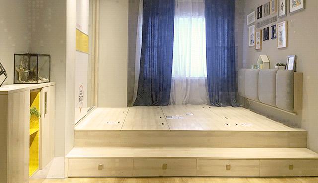 12平榻榻米房间设计带飘窗,小阳台做榻榻米书房装修设计