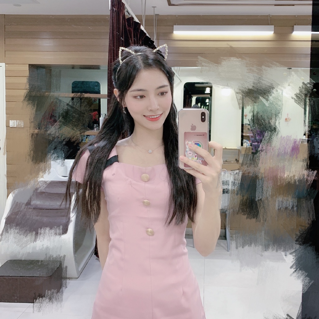 许佳琪猫尾造型图片,猫系长相适合长发短发