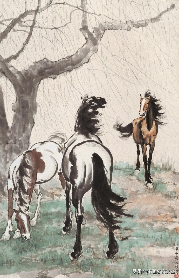 中国画家徐悲鸿图,中国画家徐悲鸿作画