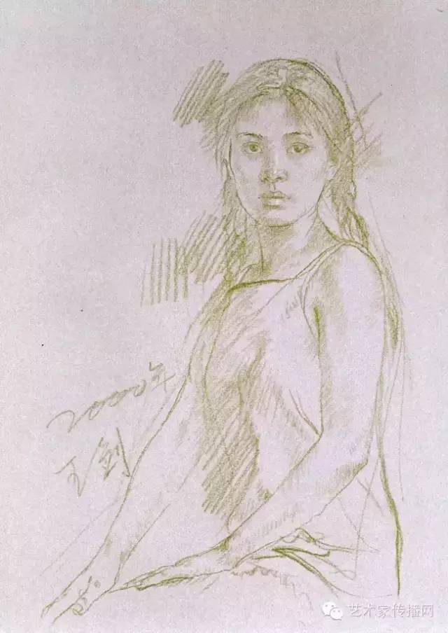 王剑的绘画作品欣赏,画家王剑粉笔画作品欣赏