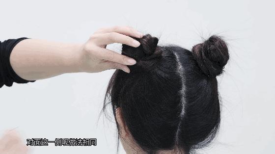 花瓣丸子头学生党蓬松,古风丸子头前额花瓣头饰