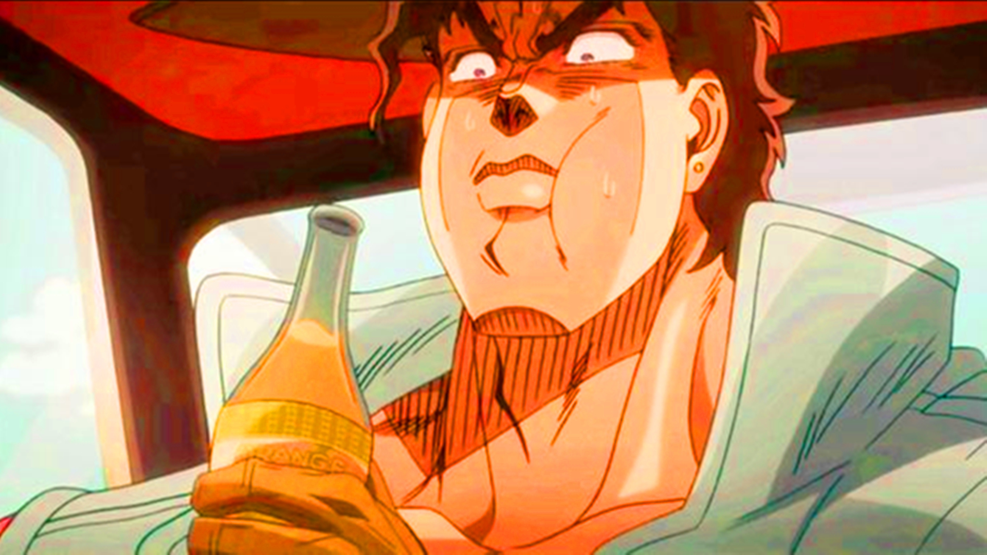 jojo的奇妙冒险空条承太郎看照片,空条承太郎吞烟喝饮料