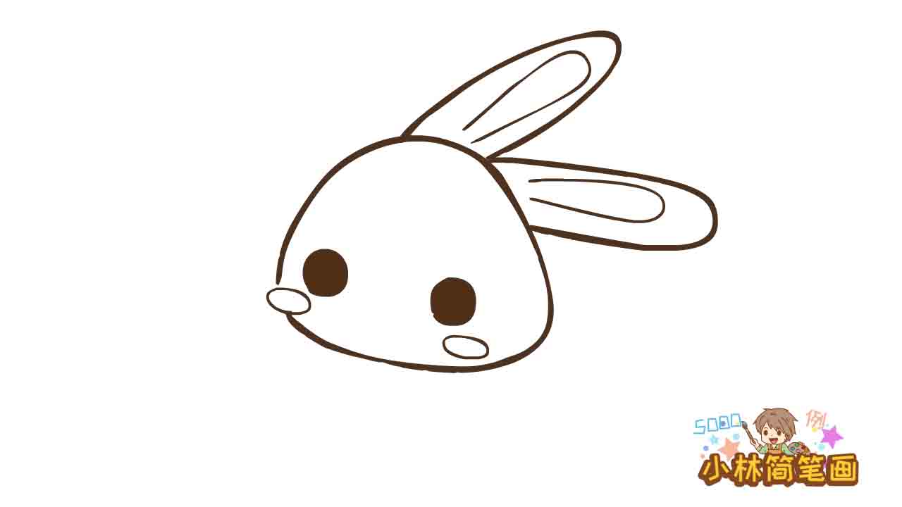 怎么画可爱的小兔子简笔画,小兔子吃胡萝卜的简笔画怎么画